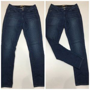 PAIGE Premium Denim Wellington Wash PEG SKINNY 5 Pocket Logo Hardware Jeans